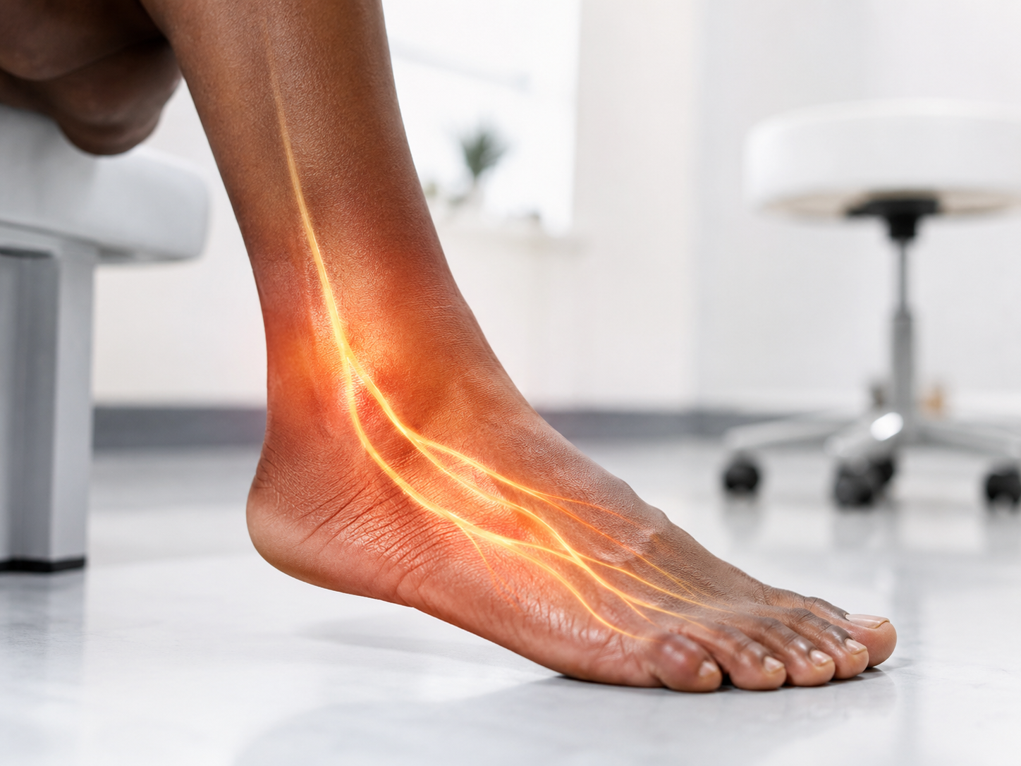 Neuropathy affecting the foot nerves