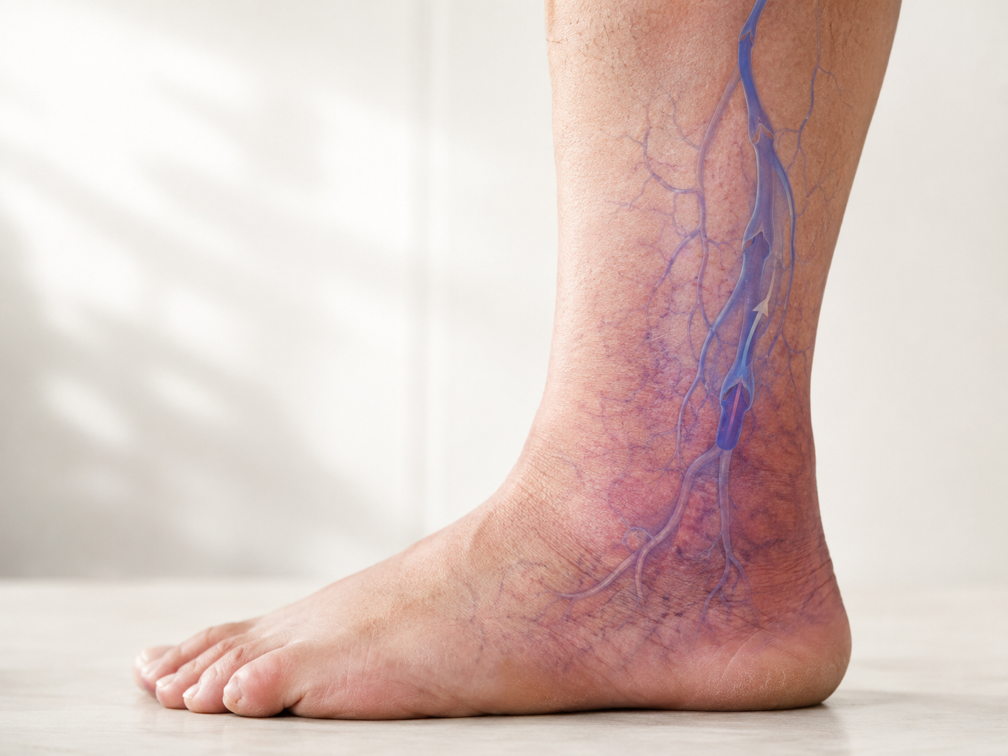 Lower leg showing chronic venous insufficiency changes